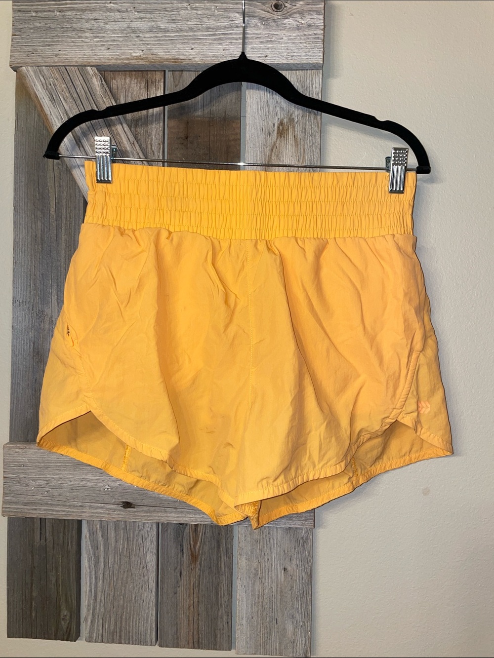 all in motion Yellow Smocked Waist Athletic Shorts